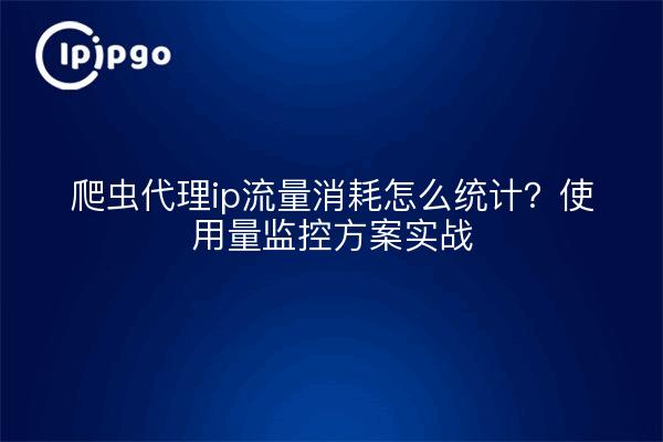 爬虫代理ip流量消耗怎么统计?使用量监控方案实战