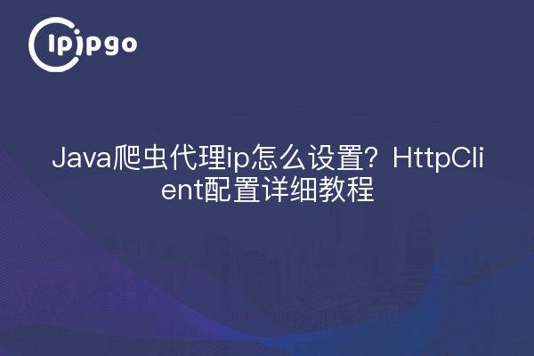 Java爬虫代理ip怎么设置？HttpClient配置详细教程