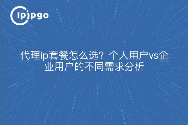 代理ip套餐怎么选？个人用户vs企业用户的不同需求分析