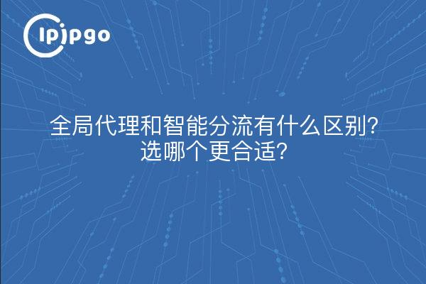 全局代理和智能分流有什么区别?选哪个更合适?