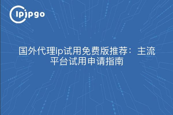 国外代理ip试用免费版推荐：主流平台试用申请指南