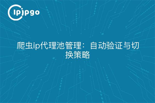 爬虫ip代理池管理:自动验证与切换策略