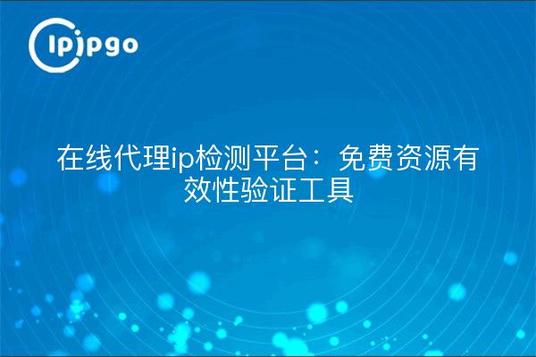 在线代理ip检测平台:免费资源有效性验证工具