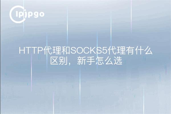 HTTP代理和SOCKS5代理有什么区别，新手怎么选