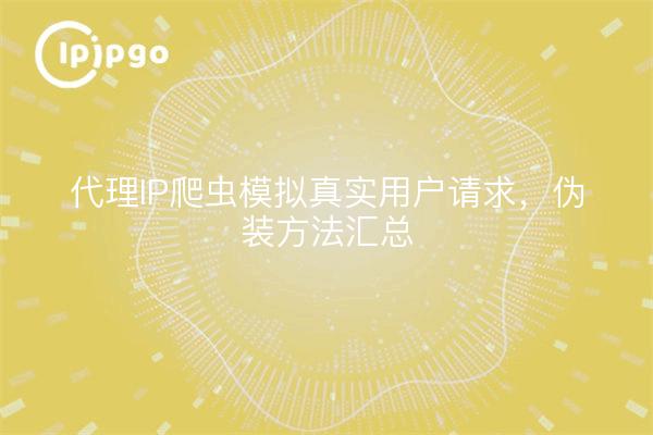 代理IP爬虫模拟真实用户请求，伪装方法汇总