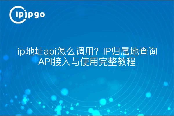 ip地址api怎么调用？IP归属地查询API接入与使用完整教程