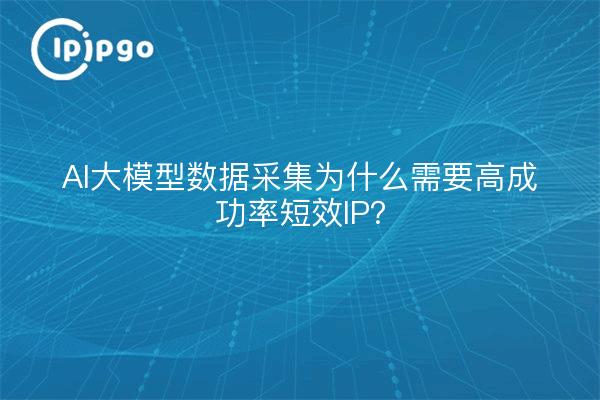 AI大模型数据采集为什么需要高成功率短效IP？