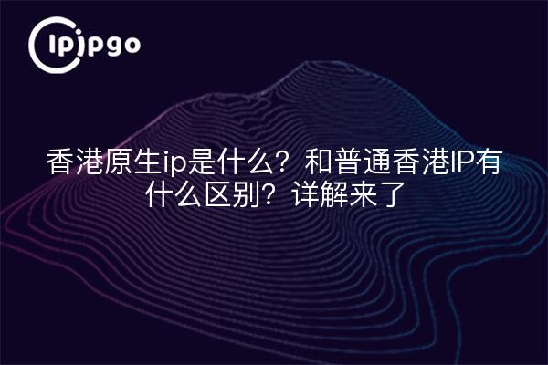 香港原生ip是什么?和普通香港IP有什么区别?详解来了