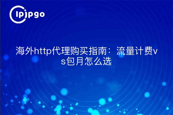 海外http代理购买指南:流量计费vs包月怎么选
