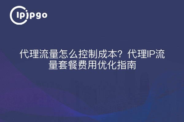 代理流量怎么控制成本?代理IP流量套餐费用优化指南