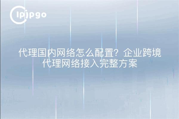 代理国内网络怎么配置？企业跨境代理网络接入完整方案