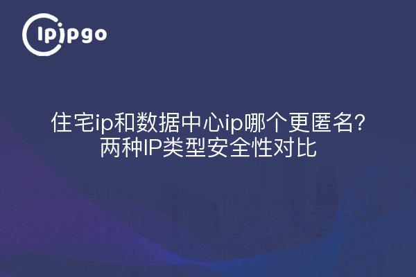 住宅ip和数据中心ip哪个更匿名?两种IP类型安全性对比