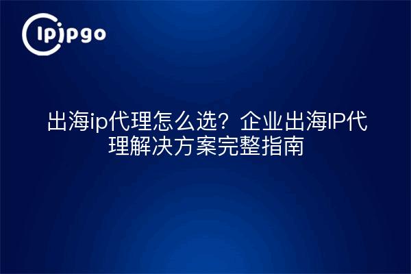 出海ip代理怎么选?企业出海IP代理解决方案完整指南