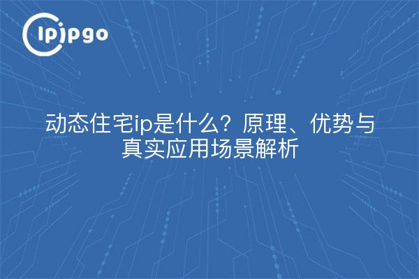 动态住宅ip是什么？原理、优势与真实应用场景解析