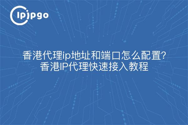 香港代理ip地址和端口怎么配置?香港IP代理快速接入教程