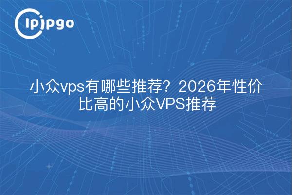 小众vps有哪些推荐?2026年性价比高的小众VPS推荐