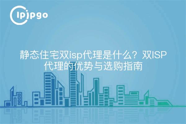 静态住宅双isp代理是什么?双ISP代理的优势与选购指南