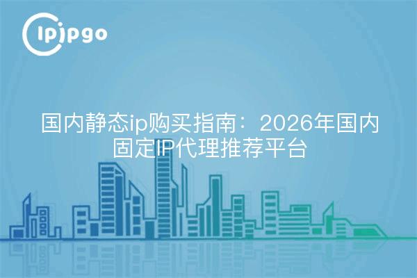 国内静态ip购买指南:2026年国内固定IP代理推荐平台