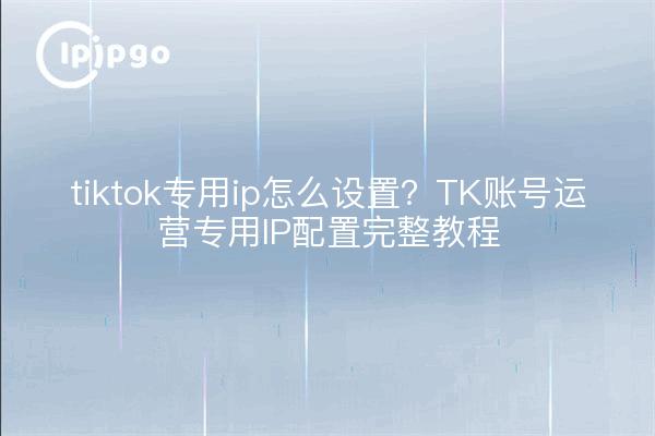 tiktok专用ip怎么设置？TK账号运营专用IP配置完整教程