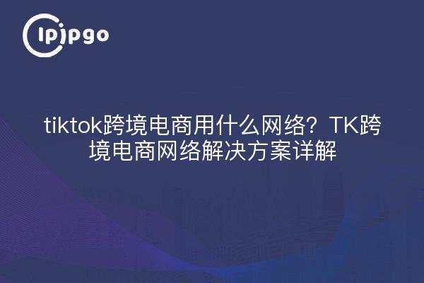tiktok跨境电商用什么网络?TK跨境电商网络解决方案详解