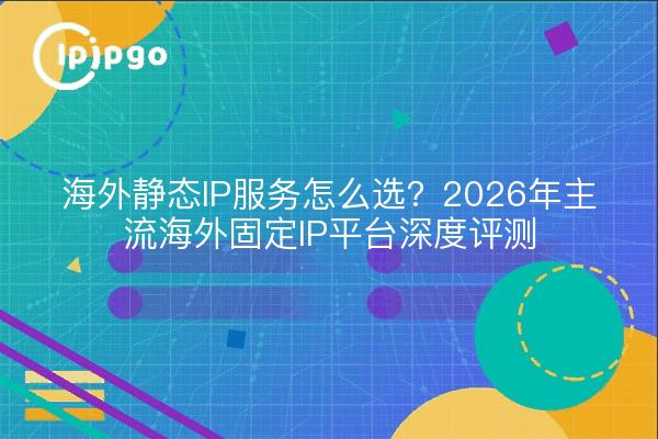海外静态IP服务怎么选？2026年主流海外固定IP平台深度评测