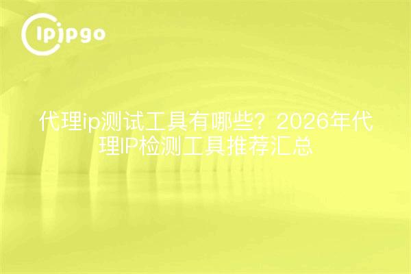 代理ip测试工具有哪些？2026年代理IP检测工具推荐汇总