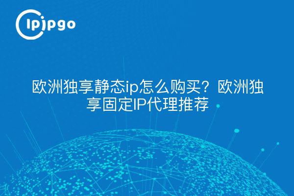 欧洲独享静态ip怎么购买?欧洲独享固定IP代理推荐