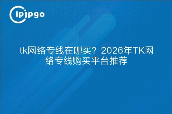 tk网络专线在哪买？2026年TK网络专线购买平台推荐
