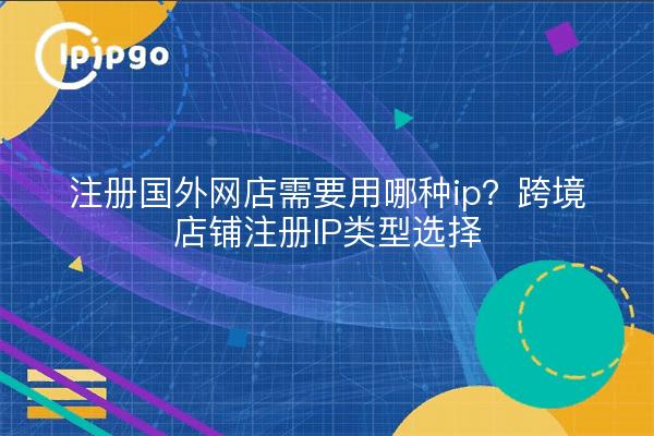 注册国外网店需要用哪种ip？跨境店铺注册IP类型选择