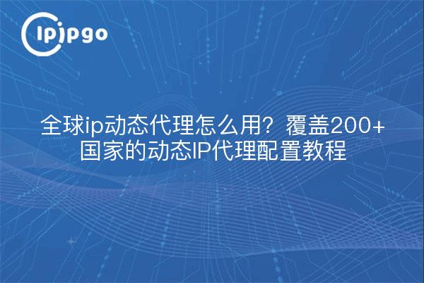 全球ip动态代理怎么用?覆盖200+国家的动态IP代理配置教程