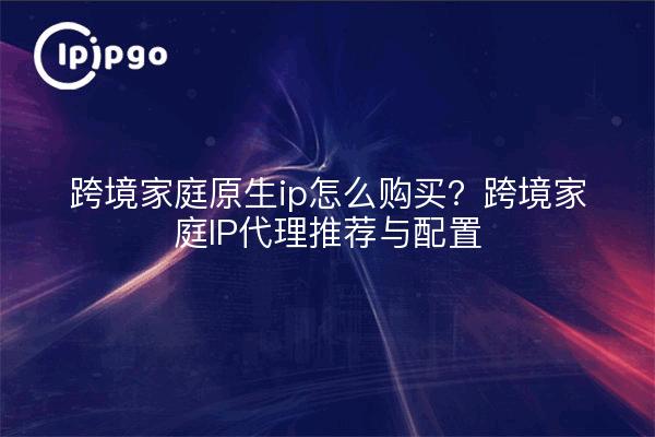跨境家庭原生ip怎么购买?跨境家庭IP代理推荐与配置