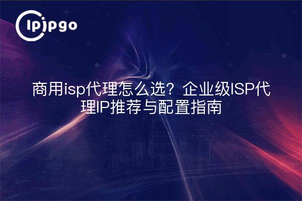 商用isp代理怎么选？企业级ISP代理IP推荐与配置指南