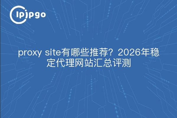 proxy site有哪些推荐？2026年稳定代理网站汇总评测