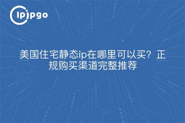 美国住宅静态ip在哪里可以买？正规购买渠道完整推荐