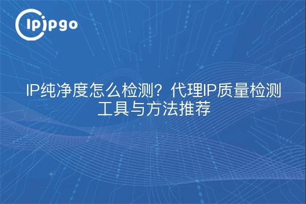 IP纯净度怎么检测？代理IP质量检测工具与方法推荐