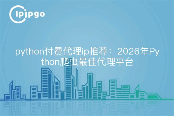 python付费代理ip推荐:2026年Python爬虫最佳代理平台