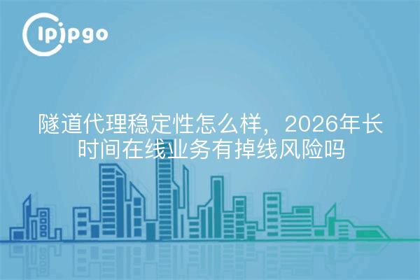 隧道代理稳定性怎么样,2026年长时间在线业务有掉线风险吗