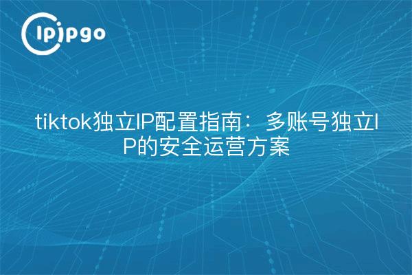 tiktok独立IP配置指南：多账号独立IP的安全运营方案