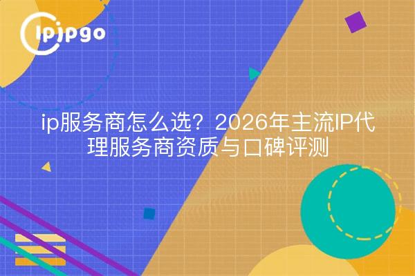 ip服务商怎么选?2026年主流IP代理服务商资质与口碑评测