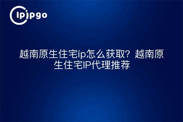 越南原生住宅ip怎么获取？越南原生住宅IP代理推荐