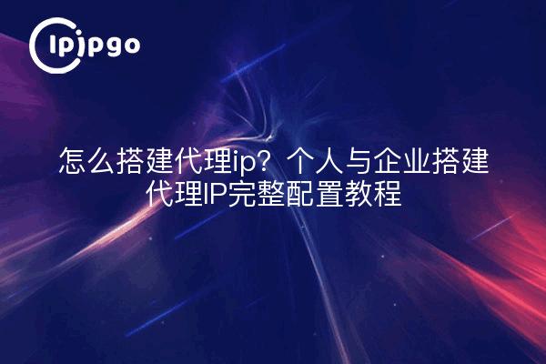 怎么搭建代理ip?个人与企业搭建代理IP完整配置教程