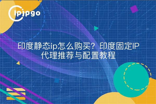 印度静态ip怎么购买？印度固定IP代理推荐与配置教程
