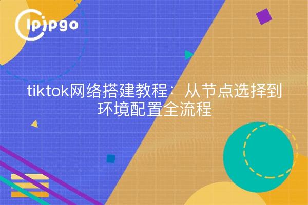 tiktok网络搭建教程:从节点选择到环境配置全流程