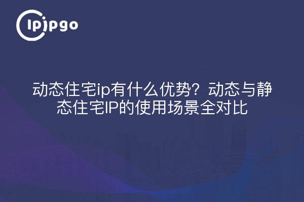 动态住宅ip有什么优势?动态与静态住宅IP的使用场景全对比