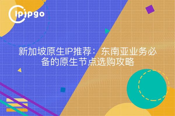 新加坡原生IP推荐：东南亚业务必备的原生节点选购攻略