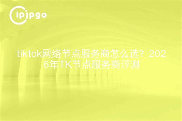 tiktok网络节点服务商怎么选?2026年TK节点服务商评测