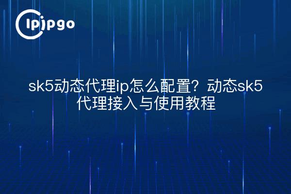 sk5动态代理ip怎么配置？动态sk5代理接入与使用教程