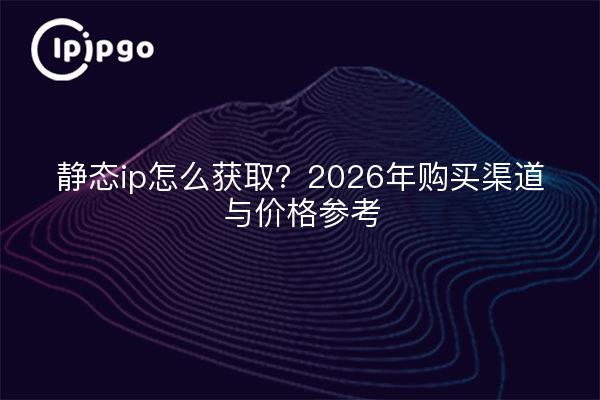 静态ip怎么获取？2026年购买渠道与价格参考