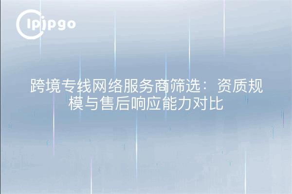 跨境专线网络服务商筛选：资质规模与售后响应能力对比