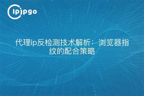 代理ip反检测技术解析:浏览器指纹的配合策略
